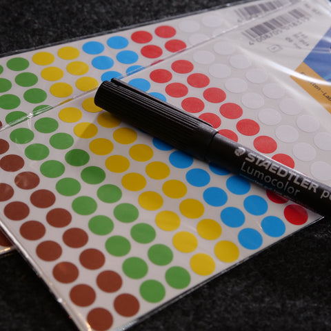 Droid stickers + pencil